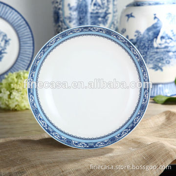 8.8 Inches Elegant New Bone China Paste Plate set of Blue in China